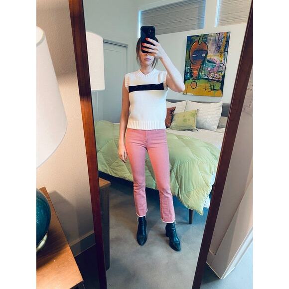 PHILOSOPHY DI LORENZO SERANFINI White Black Rhinestone Studded Wool Sweater US 6 - Picture 12 of 15